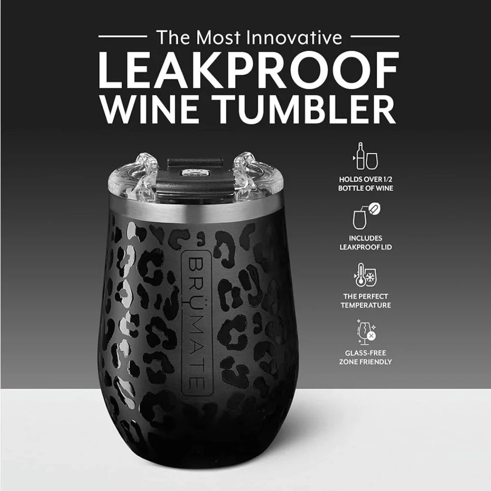 BrüMate Uncork'd XL MÜV - 100% Leak-Proof 14oz Insulated Wine Tumbler with Lid